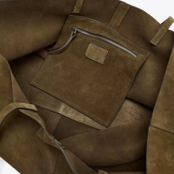 New Trending Large Faux Suede Tote Bag - Picture 12 of 13